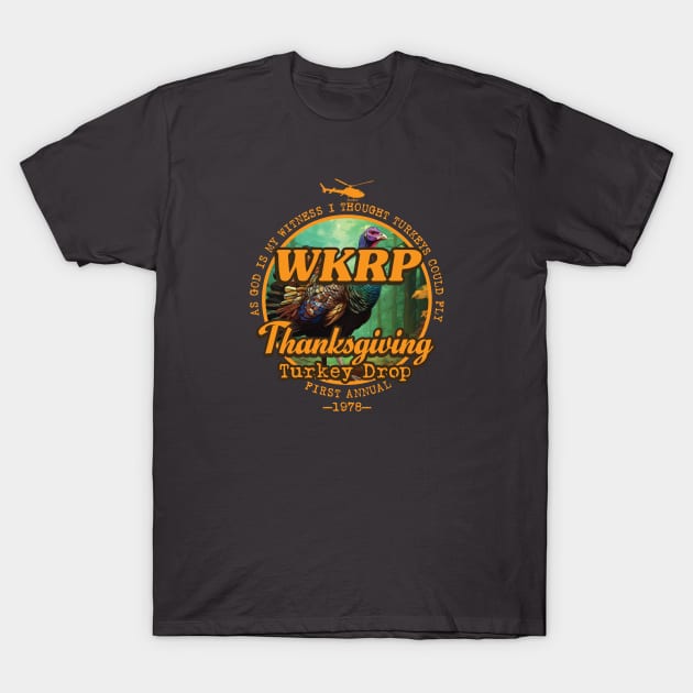 WKRP Turkey Drop 1978 T-Shirt by DavidLoblaw